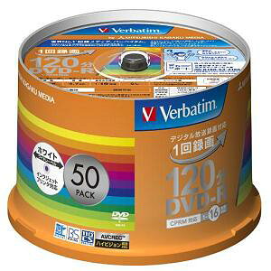 �o�[�x�C�^��(Verbatim) VHR12JP50V5 ���^��p DVD-R 50�� (CPRM�Ή��^�C���N�W�F�b�g�v�����^�Ή��^120���^4.7GB�^1-16�{��)