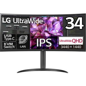 LG 34WQ75C-B Ȗʌ^EgCh(TM)j^[ 34^ LG UltraWide(TM) 3440×1440 21:9 IPS