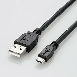 USB�P�[�u�� �G���R�� Micro-USB TB-AMB2A08BK 2A�Ή�MicroUSB(AMicroB)�P�[�u�� 0.8m �u���b�N