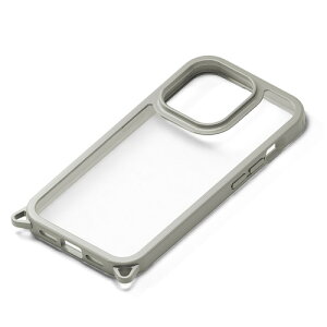 PGA PG-23BPT03GY iPhone15Pro �N���A�^�t�P�[�X Premium Style �O���[ PG23BPT03GY
