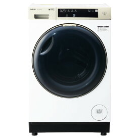 【無料長期保証】アクア ドラム式洗濯乾燥機 洗濯10.0kg 乾燥5.0kg 幅59.5cm お湯洗い まっ直ぐドラム AQW-DM10R-R(W) ホワイト系 ヒートポンプ