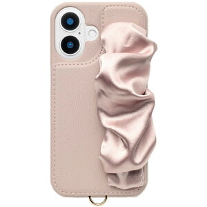���j�P�[�X Classy Scrunchie Case for iPhone 16 (pink) UNI-CSIP24M-2CSPK