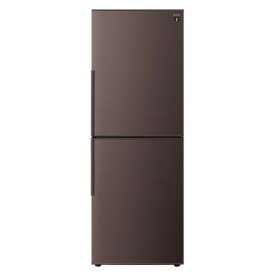 シャープ 冷蔵庫 280L 右開き 2ドア 幅56cm 4段ケース冷凍室 プラズマクラスター シャキット野菜室 SJ-PD28P-T ブラック系