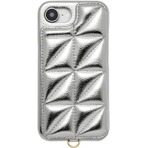 ���j�P�[�X Triangle Puffy Case iPhone 16e�p (silver) UNI-CSIP25S-2TPSV