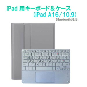 RM RM4032IGLWCASE iPad 10����10.9�C���`�p���ȓ��̓^�b�`�p�b�g�t���L�[�{�[�h�J���[�J�o�[ �O���[�E�z���C�g