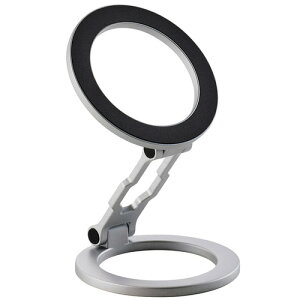 �G���R�� P-DSCMPWM01SV �X�}�z�X�^���h �܂肽���� 360�x��] �}�O�l�b�g�p�b�h�t MagSafe�Ή��X�}�z ������ �V���o�[