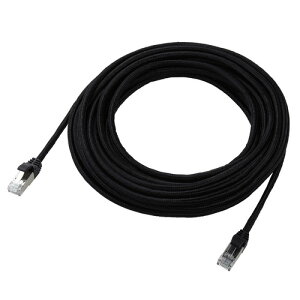 �G���R�� LD-OCM�^BK100 LAN�P�[�u�� CAT8 10m �ܐ܂�h�~ 40Gbps�^2000MHz�u���b�N