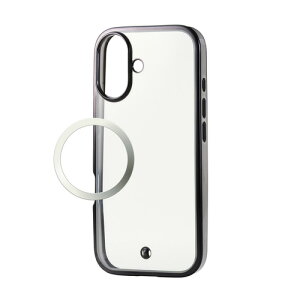 �G���R�� PM-A25AUCTMLBGB iPhone 17 �P�[�X ���C�z���Ή����^���X�e�b�J�[�t ���^���b�N���C�� �u���b�N�O���[�W��