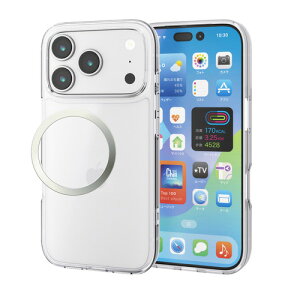�G���R�� PM-A25CHVCKMCR iPhone 17 Pro �P�[�X ���C�z���Ή����^���X�e�b�J�[�t �w�ʃV���L�[�N���A