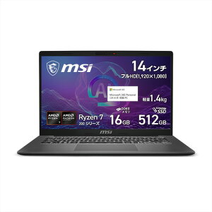 MSI �m�[�gPC Modern A14 AI F2HM 6529JP[14�^ | �t��HD | Ryzen 7 | 16GB | 512GB | Windows 11 | Office�I�v�t | �v���`�i�O���C]