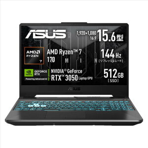 ASUS �m�[�gPC TUF Gaming A15 FA506NCQ-R7R3050[15.6�^ | �t��HD | Ryzen 7 | 16GB | 512GB | Windows 11 Home | �O���t�@�C�g�u���b�N]
