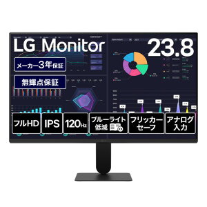 LG�G���N�g���j�N�X 24BF410B-B LG Monitor 23.8�^ �t��HD IPS�t�����j�^�[ sRGB 99% HDR 120Hz �m���O���A 5ms GTG HDR10 �u���b�N