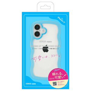 COCO CASE 1794-17-BLUE iPhone17 �p�X�e���Ȃ��˂��˃P�[�X �u���[