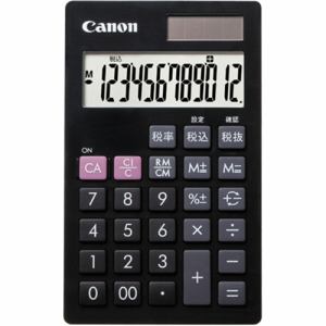 納期約4週間 canon キヤノン LS-12T-BK 手帳サイズ電卓 BK 12桁 再再販 LS12TBK ブラック 期間限定で特別価格