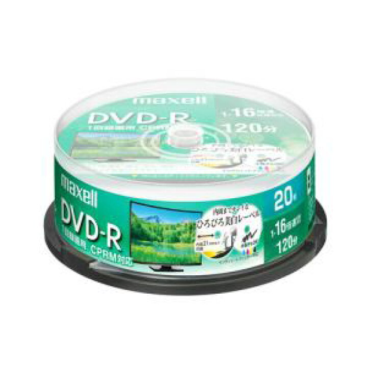 楽天市場】【納期約1〜2週間】マクセル(Maxell) DRD120WPE20SP 録画用DVD-R ひろびろ美白レーベルディスク 1-16倍 4.7GB 20枚 スピンドルケース : キムラヤ楽天市場店 楽天市場】【納期約1〜2週間】マクセル(Maxell) DRD120WPE20SP 録画用DVD-R ひろびろ美白レーベルディスク 1-16倍 4.7GB 20枚 スピンドルケース : キムラヤ楽天市場店
