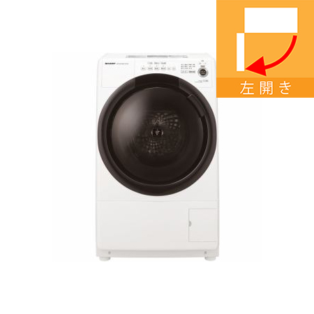 納期約2週間 配送設置商品 SHARP シャープ 女性が喜ぶ ショッピング ES-S7F-WL ドラム式洗濯乾燥機 ホワイト系 乾燥3.5kg ドラム型 ESS7F 洗濯7.0kg 左開き
