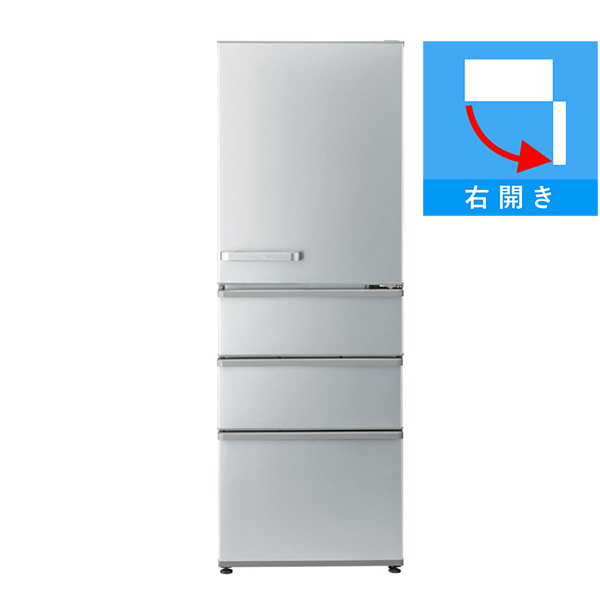 【納期約2週間】【配送設置商品】AQUA AQR-36N(S) 4ドア冷蔵庫 Standard series （355L･右開き） ブライトシルバー  AQR36N(S)「縦型」 | キムラヤ楽天市場店