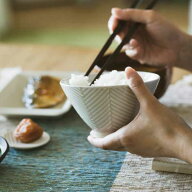 aiyu（アイユー）ORIME 茶碗 ホワイト M／L ヘリンボーン／鹿の子 波佐見焼 飯碗 陶器 日本製【ラッピン…