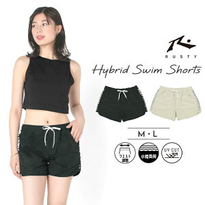 【SALE!! 4400円→2990円】 ラスティ レディース 水着 ショート パンツ ショーパン 体型カバー UVカット 海 プール 水陸両用 アウトドア おしゃれ ママ サーフブランド M L 923405RUSTY 送料無料