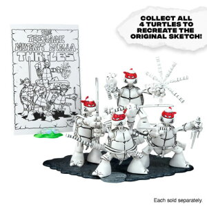 PLAYMATES �v���C���C�c�@Teenage Mutant Ninja Turtles Black & White Original Sketch Set �j���W���E�^�[�g���Y�@�I���W�i���E�X�P�b�`ver.�@�t�B�M���A�@�@�@�@�@�@�@�@�@�@�@�@����@�f��@�A���R�~�@���m