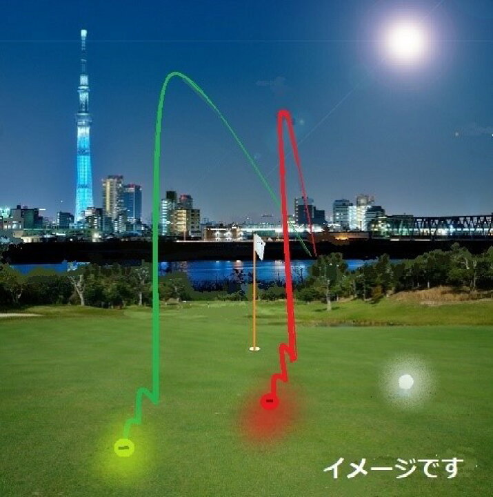 7周年記念イベントが 選べる光るゴルフボール 赤色 青色 白色 緑色 ピンク色 オレンジ色 個装化粧ケース入り コンペ景品に最適 golf-06  LEDゴルフボール