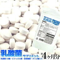 【ゆうパケット出荷】メガ盛り★乳酸菌サプリメントどっさり約4ヶ月分 サプリ　送料無料