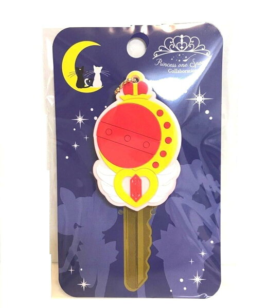 【プリンセスワンスプーン×セーラームーン】ラバーキーカバー キューティームーンロッド