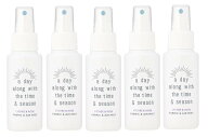 【5個】アデイ(a day) ファブリック&エアミスト ライチ&ローズ 80ml　消臭・除菌スプレー ライチのジュー…