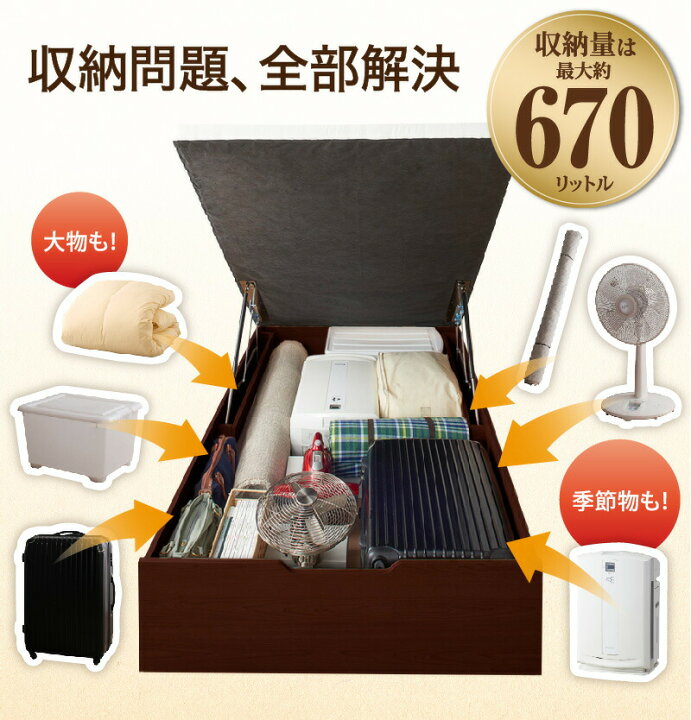 楽天市場】ベッド 収納付きベッド シングルベッド マットレス付き 