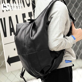 リュックサック メンズ バックパック ディバッグ デイバッグ インポート ミリタリーバッグ ステッチ BAG PU 皮 レザー ユニセックス 男 鞄 30代 40代 個性的 お兄系 V系 ヴィジュアル系 ビター系 BITTER系 ホスト オラオラ系 悪羅悪羅系 衣装 ブラック 黒