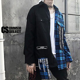 楽天市場 チェックシャツ ロング スタイル シャツ ミリタリーシャツ メンズファッション の通販