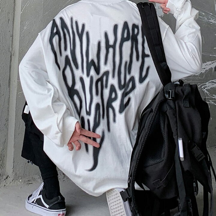 楽天市場 ロングtシャツ メンズ ストリート系 ロンt フェイスプリント フォトプリント ロングカットソー ストリートファッション オーバーサイズカットソー インポート 個性的 V系 ヴィジュアル系 韓国 トップス 衣装 春 秋服 冬服 新作 黒 白 Alleglo クローズ30