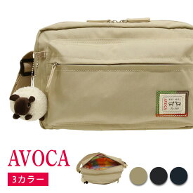 AVOCA アヴォカ ショルダーバッグ 5L 斜めがけ 男女兼用 [AC-003] (ブラック/ネイビー/ベージュ) 軽量 チェック柄 かわいい ひつじ マスコット付き 大容量 ブランド おしゃれ 通勤 通学 大きい レディース カジュアル 無地 プレゼント ギフト