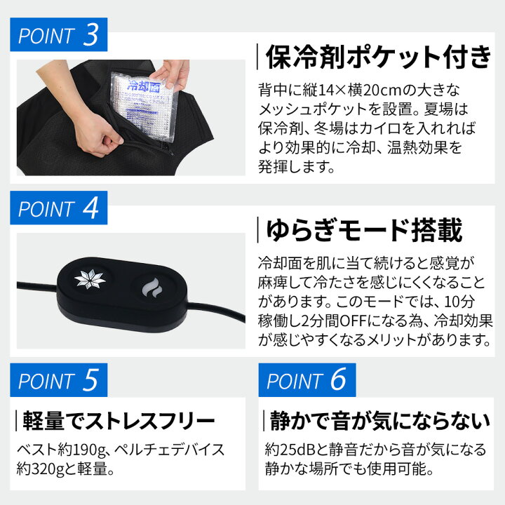 楽天市場】【30%OFFクーポン有☆期間限定】 最新モデル ペルチェベスト 