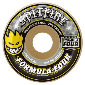 SPITFIRE �X�s�b�g�t�@�C�A F4 99 DURO CONICAL YELLOW PRINT 56mm �X�P�[�g�{�[�h �X�P�{�[ �E�B�[��