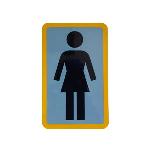 GIRL K[ OG STICKER 3h (NAVY/SKYBLUE/YELLOW) XebJ[