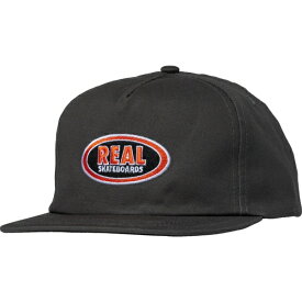 リアル／REAL OVAL EMB SNAPBACK (CHARCOAL/RED) キャップ