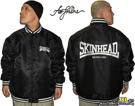 【AFO】SKINHEADS STADIUM JACKET（スキンヘッズ スタジアム ジャケット）【黒/白】【完全受注生産】スタジャン　アメカジ スキンヘッド スキンズ