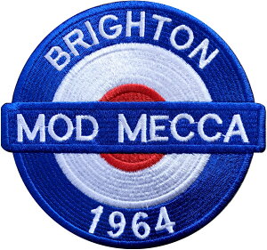 �����x���h�J BRIGHTON 1964 MOD MECCA ROYAL AIR FORCE WAPPEN�y100mm x 107mm�z�u���C�g�� ���b�Y ���b�J ���C�����G�A�[�t�H�[�X ���b�y�� ���E���f�� Mods ���b�Y �^�[�Q�b�g�}�[�N �~���^���[ �R���m RAF R.A