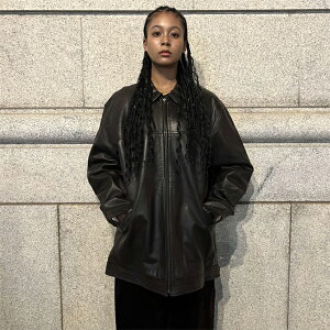 �yAFO / UNISEX�zSHEEP SKIN LEATHER LONG JACKET / �V�[�v�X�L�� ���U�[ �W���P�b�g �r�v �v�W���� ���U�[�R�[�g �A�E�^�[ LEATHER JACKET