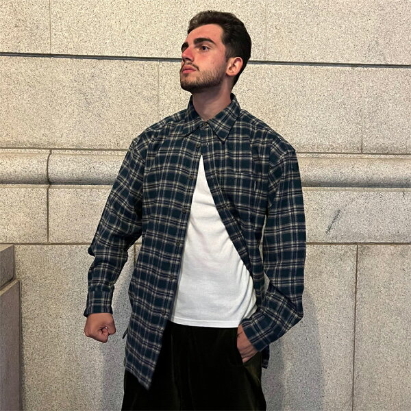 送料無料【AFO UNISEX】FLANNEL SHIRTS フランネルシャツ【単品】大きいサイズ