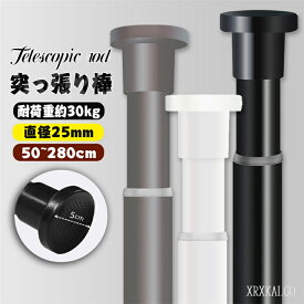 突っ張り棒 0.5~2.8m 50~280cm 直径25mm 伸縮棒 穴あけ不要 突ぱり棒 のれん レール ステンレス 伸縮棒 つっぱり棒 ツッパリ棒 強い負荷 室内 物干し 室内 洗濯物干し 家庭用 便利なグッズ 送料無料
