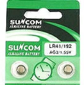 [ボタン電池] SUNCOM LR41 192 2個セット アルカリタイプ (AG3 192 392 384 D392 LR736 L73相当品) 体温計 電子機器など(1218-02)Y