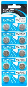 [{^dr] SUNCOM AJ{^dr RC^ ł LR44 A76 AG13 1.55V 1V[g 10