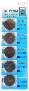 {^dr Suncom CR2450 `ERC 3V {^dr × 20V[g 100