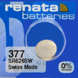 renata SR626SW 1個 バラ売り 377 コイン型ボタン電池 時計用電池 LEDライト 電子機器など(at_3443-01)Y