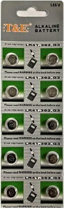 y؂z[{^dr] T&E LR41 {^dr 1V[g 10Zbg T&E Button Cell (1 Sheet 10pcs) LR41 ̉v dq@Ȃ