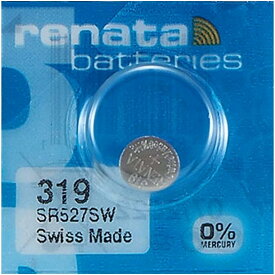 [ボタン電池] renata 319 SR527SW 1個　ばら売り コイン型ボタン電池 時計用電池 LEDライト 電子機器など (at_3441-01)Y