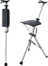 [日本正規品 2年間保証] Ta-Da Chair ターダチェア 一本杖 ステッキ 三脚 椅子 ワンタッチ ステッキチェア 軽量 介護 高齢者 母の日 父の日 敬老の日 プレゼント 82/85/88cm ブラック【日本語説明書付】