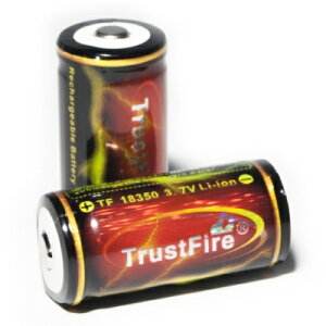 TrustFire 18350 x2Zbg 1200mAh 3.7V P[Xt `ECI obe[ [dr Li-ion [dr WF-501Ap